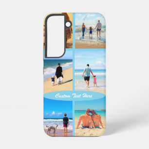 Maak je fotocollage op maat en persoonlijke tekst samsung galaxy hoesje