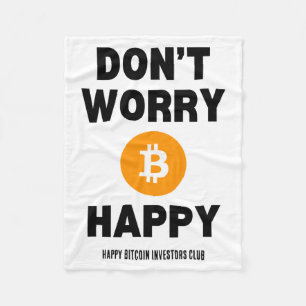 Maak je geen zorgen B Itcoin Happy Fleece Deken