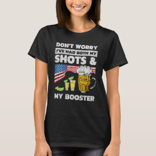 Maak je geen zorgen dat ik zowel mijn schoten als t-shirt