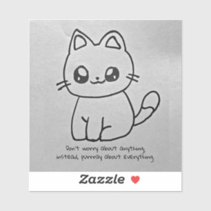 Maak je geen zorgen Kat Sticker