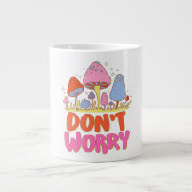 Maak je geen zorgen - Kleurrijke Kawaii-paddenstoe