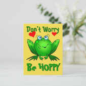 Maak je geen zorgen om de hap-achtige groene kikke briefkaart (Staand voorkant)