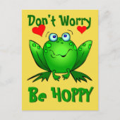 Maak je geen zorgen om de hap-achtige groene kikke briefkaart (Voorkant)