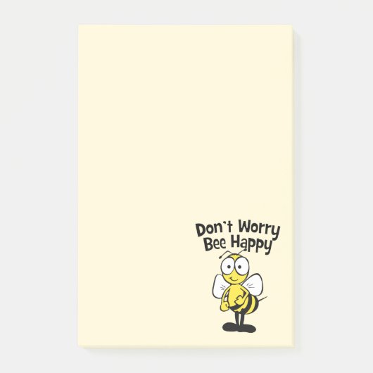 Maak je geen zorgen over een gelukkige bijen | Cut Post-it® Notes (Voorkant)
