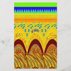 Maak je geen zorgen over Happy Art Print Design Briefpapier