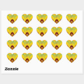 Maak je geen zorgen over Happy Art Print Design Hart Sticker (Vel)