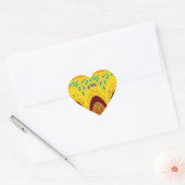 Maak je geen zorgen over Happy Art Print Design Hart Sticker (Envelop)