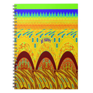 Maak je geen zorgen over Happy Art Print Design Notitieboek