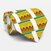 Maak je geen zorgen over Happy Art Print Design Stropdas (Opgerold)