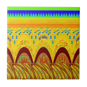 Maak je geen zorgen over Happy Art Print Design Tegeltje