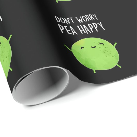 Maak je geen zorgen over Pea Happy Funny Pea Pun D Cadeaupapier (Rol Hoek)