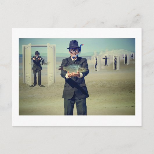 Maak je geen zorgen, wees blij briefkaart (Voorkant)