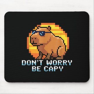 Maak je geen zorgen Wees Capy Grappige 8 Bit Pixel Muismat