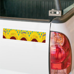 Maak je geen zorgen, wees een vrolijke kunstprint bumpersticker