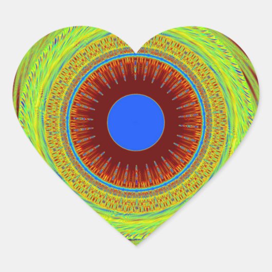 Maak je geen zorgen, wees een vrolijke kunstprint hart sticker (Voorkant)