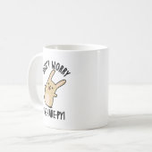 Maak je geen zorgen Wees haas-ppy grappig konijn w Koffiemok (Voorkant links)