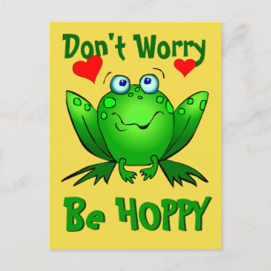 Maak je geen zorgen Wees Hoppy Schattige Groene Ki Briefkaart
