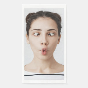 Maak je grappige gezichts-foto selfie op maat servet