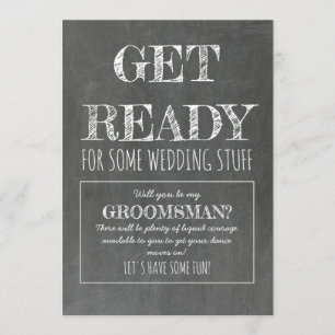Maak je klaar - Grappig Groomsman voorstel Kaart