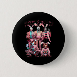Maak je klaar voor Groovy Dye Funny Bunny Paas Hor Ronde Button 5,7 Cm