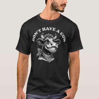 Maak Je Niet Druk Een Koe Grappig Retro Dier Barny T-shirt
