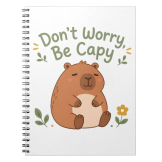 Maak je niet druk wees capy Schattige capybara not Notitieboek