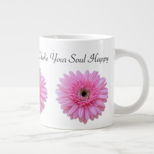 Maak je ziel gelukkig Roze Gerbera Daisy Grote Koffiekop