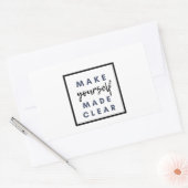 Maak jezelf duidelijk rechthoekige sticker (Envelop)