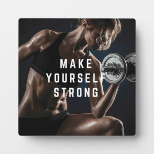 Maak jezelf sterk. Women's Workout Motivatie Fotoplaat