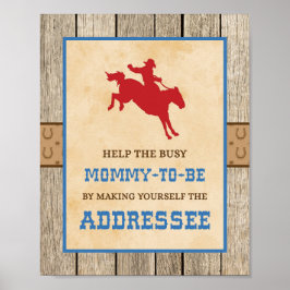 Maak jezelf tot het Geadresseerde Cowboy Shower Si Poster