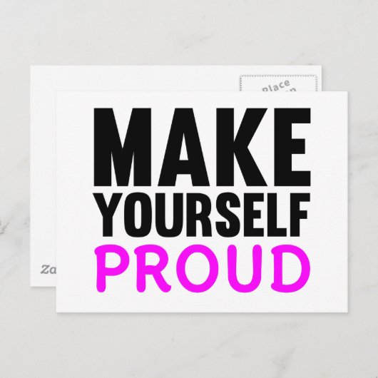 Maak jezelf trots briefkaart (Voorkant / Achterkant)