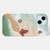“Maak Jezelf Vrij – Vlinder Vrijlating Kunst” Case-Mate iPhone Case (Achterkant (horizontaal))