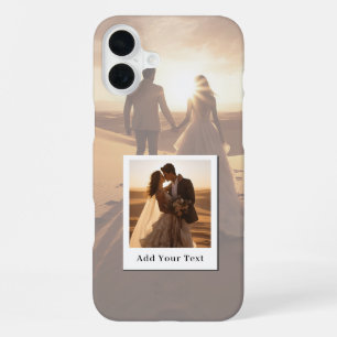 Maak Jouw Eigen 2 Foto met Naam iPhone 16 Plus Hoesje