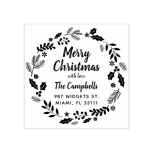 Maak Jouw Eigen Kerstmis Modern Rubberstempel