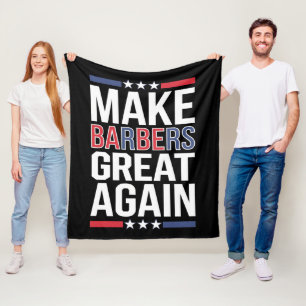 Maak Kappers Groot Again Kappers Voor Trump 2024 Fleece Deken