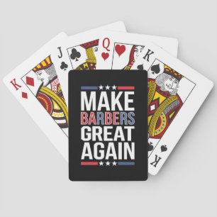 Maak Kappers Groot Opnieuw Kappers Voor Trump 2024 Pokerkaarten