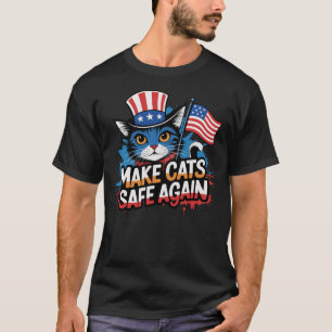 Maak katten weer veilig Grappige verkiezingen 2024 T-shirt