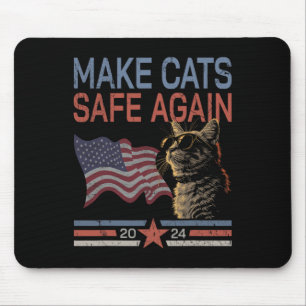 Maak katten weer veilig Shirt Grappig 2024 Kattenl Muismat