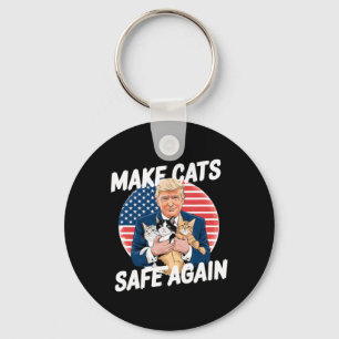 Maak katten weer veilig Stem Trump Red onze huisdi Sleutelhanger