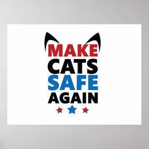 Maak katten weer veilig Trump verkiezingsstem Poster