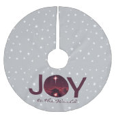 Maak kennis met de gevlochten polyesterstructuur v kerstboom rok (Voorkant)