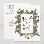 Maak kennis met de kerstcadeautjes van de Wereld Feestdagenkaart (Voorkant / Achterkant)