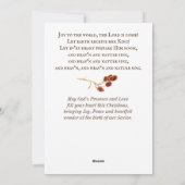 Maak kennis met de kerstcadeautjes van de Wereld Feestdagenkaart (Achterkant)