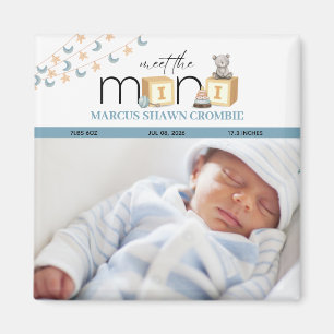 Maak kennis met de Mini Blue Baby-magneet Magneet