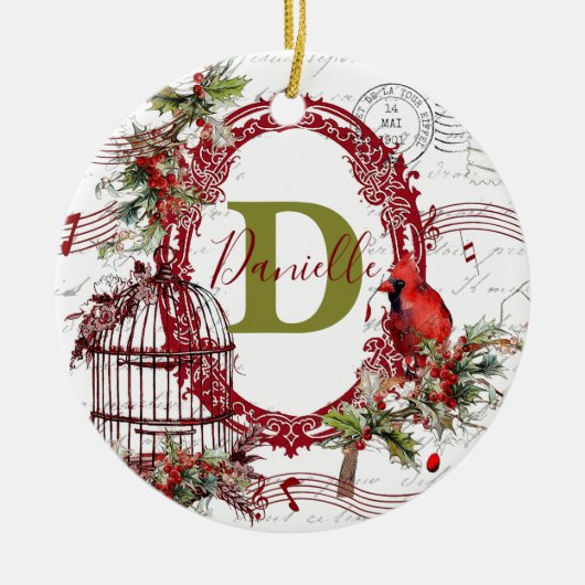 Maak kennis met de wereld gepersonaliseerd keramisch ornament (Voorkant)