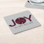 Maak kennis met de wereldnativiteit vierkante kartonnen onderzetter (Schuin)