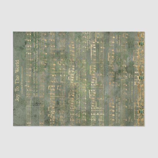 Maak kennis met de WK Gold Kerstmuziek-deportpagin Tissuepapier (Voorkant)