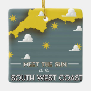 Maak kennis met de zon van de oostkust vintage rai keramisch ornament