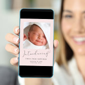 Maak kennis met Foto's roze babymeisje Aankondiging