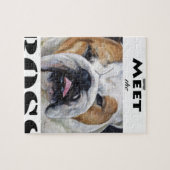 Maak kennis met het Engelse Bulldog kunstgeschenk  Legpuzzel (Horizontaal)
